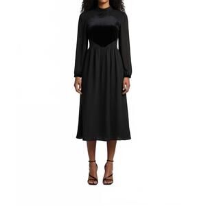 NEW ESTEEM COUTURE vivian midi dress in black